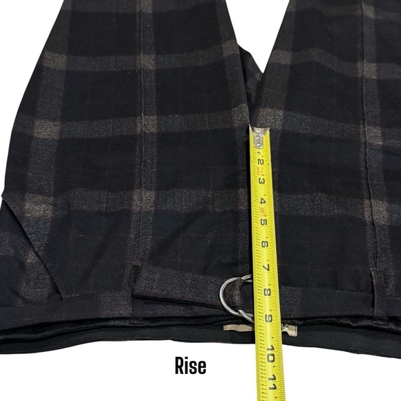 Democracy Ab Technology Plaid Pull on Belted Stretch Pants Careerwear Size 12 - Picture 10 of 12